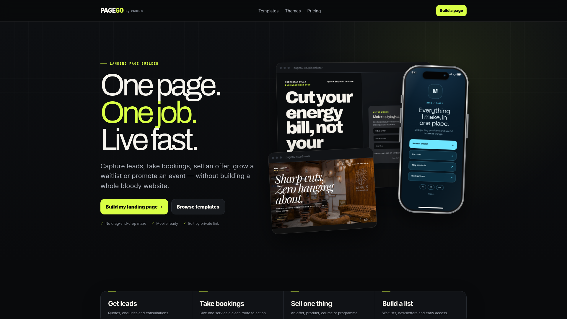 Page60 product homepage